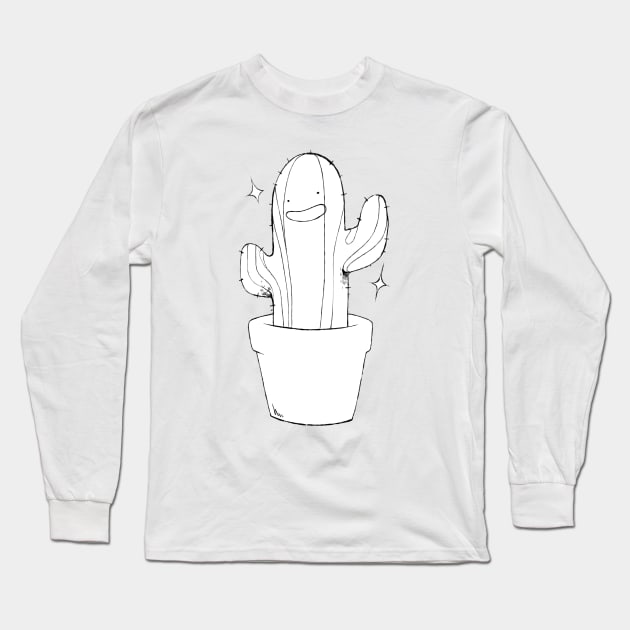 Handsome Cactus Boy Long Sleeve T-Shirt by Pitchcroft